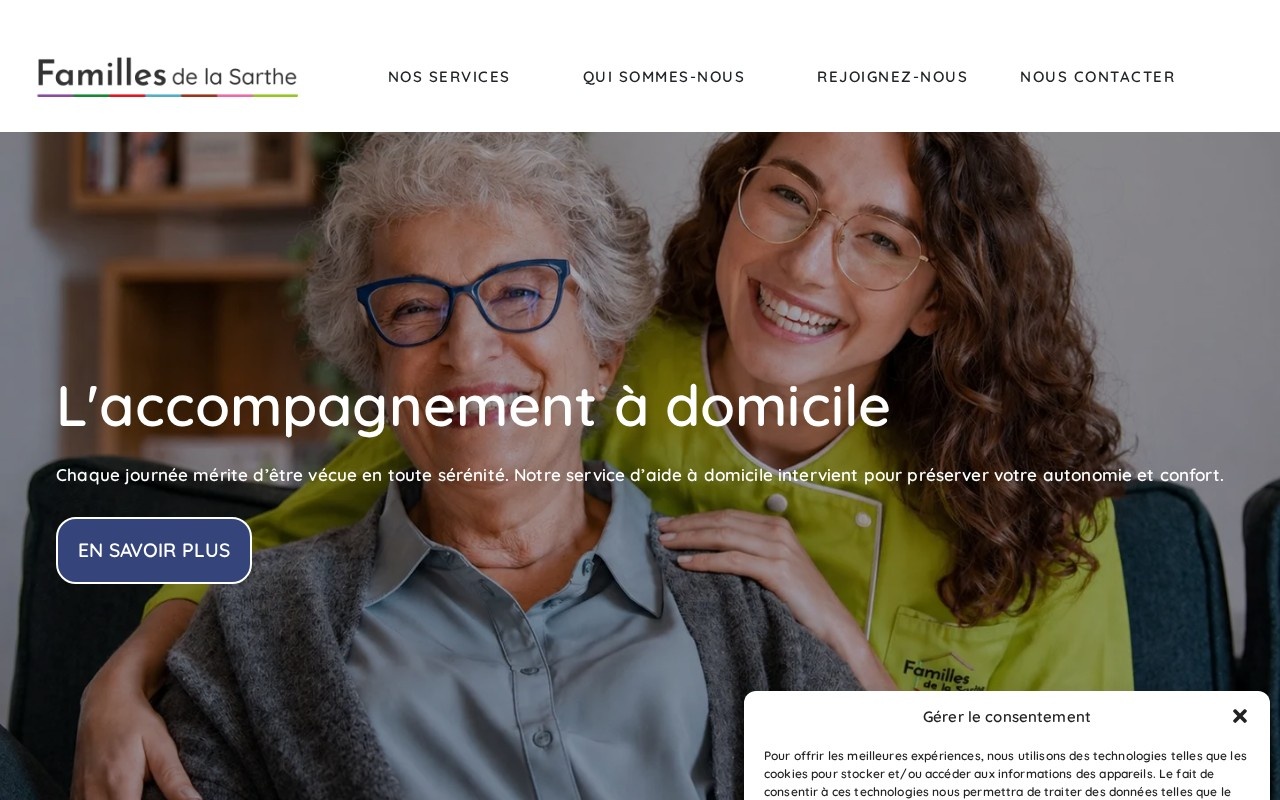 Aperçu du site Familles de la Sarthe