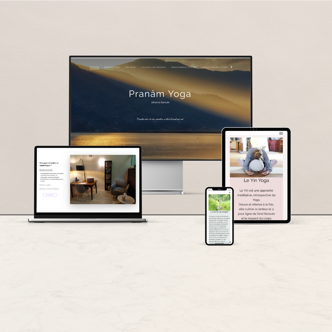 Aperçu du site Pranâm Yoga